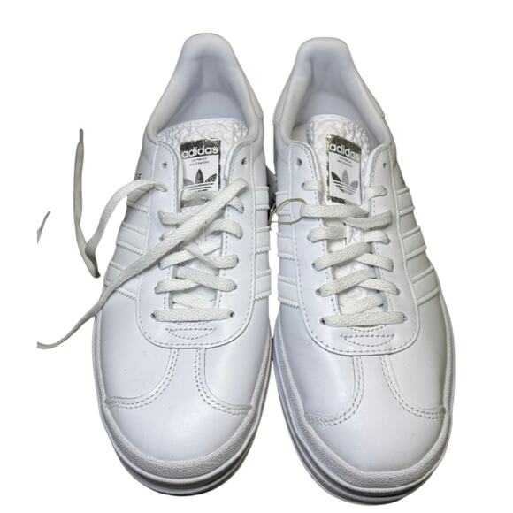 Adidas Gazelle Bold Triple White Platform Sneakers Women’s Size 9 New No Box - Picture 3 of 9